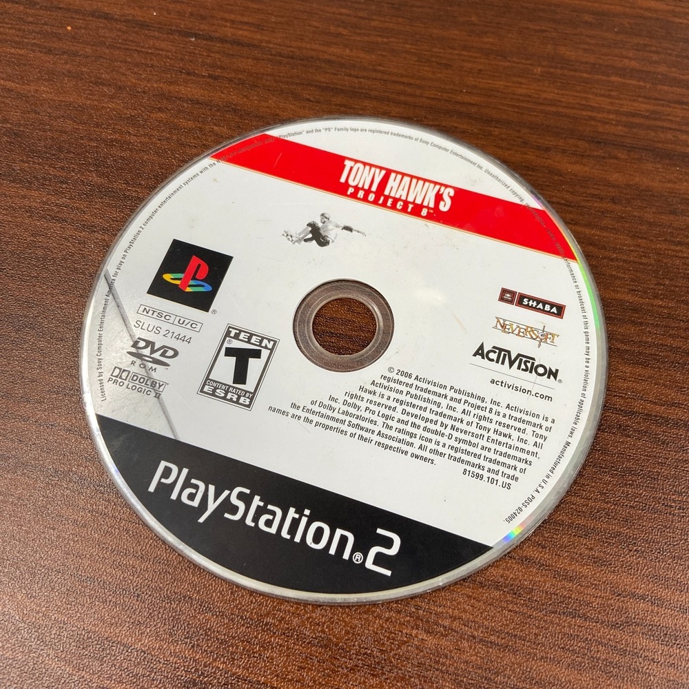 Tony Hawk's Project 8 PS2 PlayStation 2 2006 Video Game Disc Only NTSC-U/C